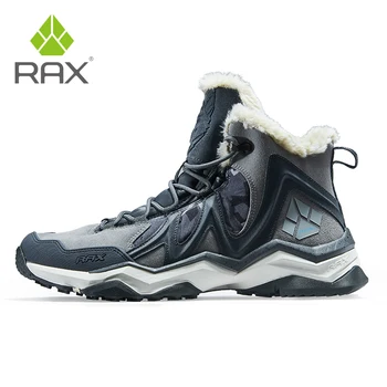 RAX/Мужская походная обувь, зимние водонепроницаемые уличные кроссовки, Мужские кожаные треккинговые ботинки, зимние кроссовки для Кемпинга, Альпинизма, женские