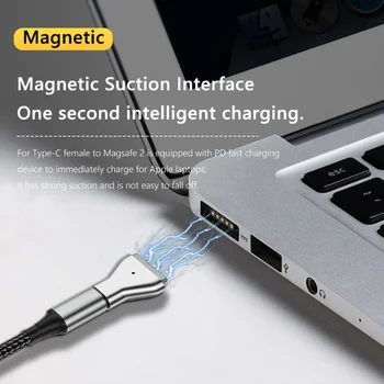 Магнитный USB-адаптер Type C для Apple Magsafe 1 Magsafe 2 MacBook Pro с разъемом USB C для Быстрой Зарядки, Магнитный Штекер, Конвертер