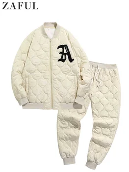 Л костюмы для мужчин письмо молния бейсбольная куртка с вышивкой для брюк комплект из двух частей пучка футы тренировочные костюмы, куртки 