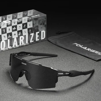 Поляризованные спортивные солнцезащитные очки для мужчин KDEAM Небьющиеся очки большого размера TR90, цельные прохладные оттенки с бесплатной коробкой