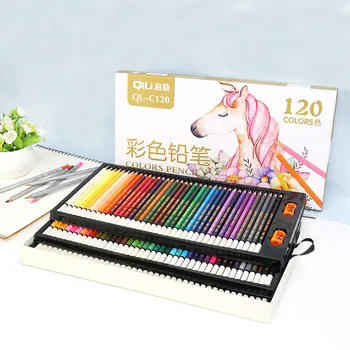 150/180/210 цветная роскошная железная коробка, цветной набор карандашей для рисования, подходит для школьных канцелярских принадлежностей, подарки, водорастворимая масляная ручка