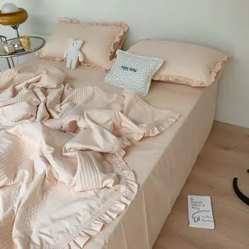 Одеяло для Кондиционирования Воздуха + наволочки, 3 шт., Комплект постельного белья, Корейский Однотонный Дышащий Летний Прохладный Комплект Одеял, не включает простыню
