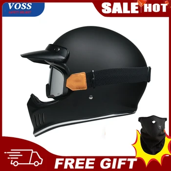 VOSS Винтажный Внедорожный Мотоциклетный Шлем Scorpion Высокого Качества Для Мужчин И Женщин, Защитный Шлем Для Скоростного Спуска, Ретро Мотокросса, Cascos Para Moto