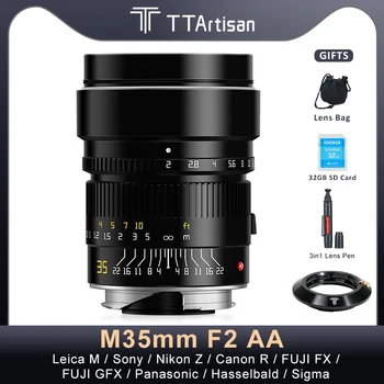 TTArtisan M35mm F2 AA APO Полнокадровый Ручной объектив с Адаптером для Hasselblad Leica M Sigma Canon RF Panasonic Nikon Z Fuji XF G