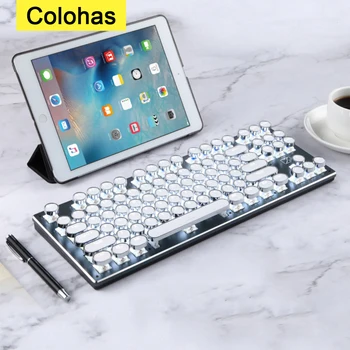 Беспроводная трехрежимная Bluetooth-совместимая Механическая клавиатура Type-C USB 2,4 G, Игровая Клавиатура Для Macbook Tablet PC Gamer