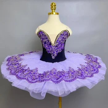 Новое Балетное платье-пачка Для девочек, Детские костюмы 