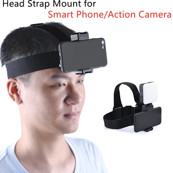 Универсальный держатель телефона, крепление на голову с зажимом для мобильного телефона, кронштейн для экшн-камеры iphone Huawei Xiaomi Samsung