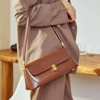 Модная Винтажная Дизайнерская сумка Boston на плечо для женщин класса Люкс 2023, Новинка из искусственной кожи, Брендовый кошелек, Высококачественная сумка-тоут, Маленькая