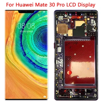 Super Amoled Для Huawei Mate 30 Pro ЖК-сенсорный экран С Рамкой, Дигитайзер В Сборе Для Ремонта ЖК-дисплея Mate 30 Pro LIO-L09 L29