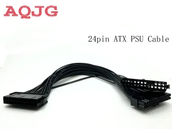24-контактный Блок питания ATX, 30-сантиметровый кабель-адаптер, разъем для майнинга, 24-контактный 20 + 4-контактный двойной блок питания AQJG