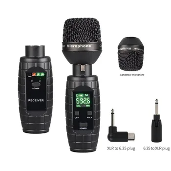 Мини-система UHF XLR-система, подключенная к беспроводному микрофону, передатчик, адаптер для микрофона
