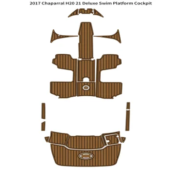2017 Chaparral H20 21 Deluxe Swim Platform Кокпит Для Лодки EVA Коврик Для Пола Из Тикового дерева