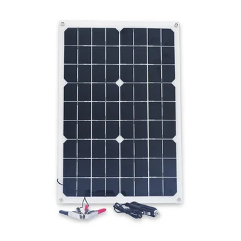 Солнечная система WUZECK солнечная панель зарядное устройство для телефона 12 В фотоэлектрическая портативная солнечная панель комплект 20 Вт 18 В 5 В USB мощность солнечного генератора