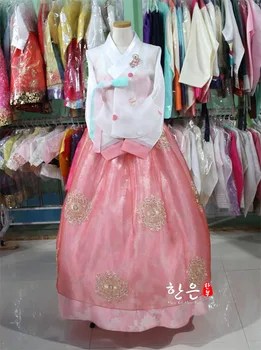 Корейское платье Корейская Импортная ткань /Новый Улучшенный Ханбок /Сценический Ханбок / Изысканный Ханбок Корейский Ханбок