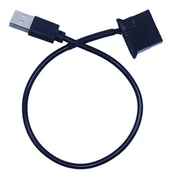 4-контактный разъем USB с разъемом 5 В USB-кабель-адаптер USB с разъемом Molex от USB до 4-контактного кабеля питания вентилятора, корпуса компьютера, шнура-адаптера