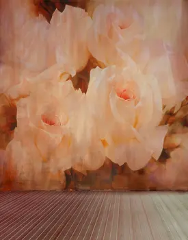 5x7 футов, Розовые розы, Деревянный пол, фоны для фотосъемки, реквизит для студии