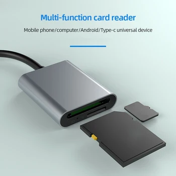 2 В 1 USB C Кард-ридер 5Gps Высокоскоростной SD TF Кард-ридер Type C 3,0 Порт USB C к SD TF Кард-ридер памяти для устройств USB C.