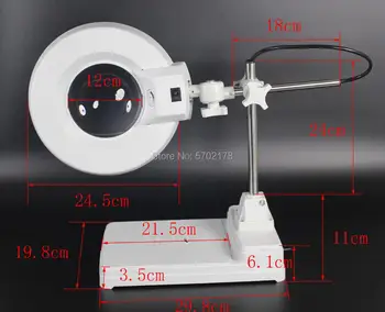 Настольное 20-кратное увеличительное стекло подъемный тип опционально белый стеклянный оптический элемент инструмент для ремонта печатной платы