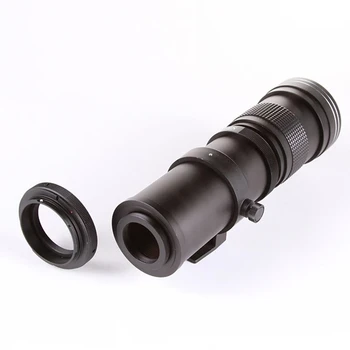 Телеобъектив FOTGA 420-800 мм F/8.3-16 с ручной фокусировкой, зум-объектив + адаптер T2 для камеры Nikon Canon Pentax M4/3
