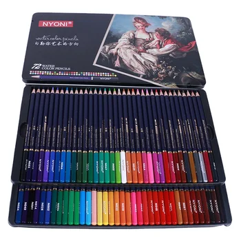 Цветные Карандаши, Профессиональный набор из 120 цветов в жестяной коробке, Цветные Карандаши для Рисования, Яркие цветные Карандаши для зарисовок