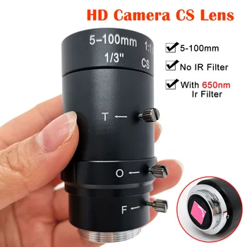 5-100 мм HD Длиннофокусный Ручной зум-объектив с переменным фокусным расстоянием CS Mount F1.6 1/3 