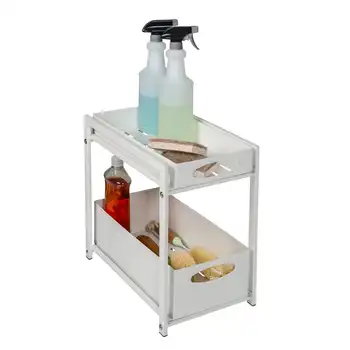 Великолепный, просторный белый металлический кухонный шкаф-органайзер с выдвижными ящиками - сделайте вашу кухню лучше и сделайте больше!