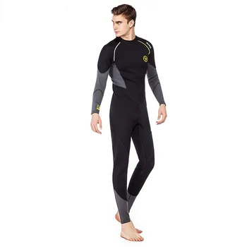 Новый 3 мм неопреновый гидрокостюм Мужской, цельный, утолщенный, теплый, для подводного плавания, с длинным рукавом, для серфинга с медузами, Зимний костюм для дайвинга