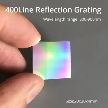 Плоскость оптического стекла K9 20x20 мм, Лазерная Отражающая Решетка, Дифракционная решетка для спектрографа, Длина волны 500 нм