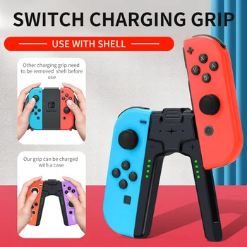 V-образная рукоятка для зарядного устройства Joycon для игрового контроллера Nintendo Switch, левая и правая рукоятка для зарядки док-станции для Oled-джойстика Switch