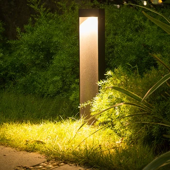 Открытый Садовый Светильник 10 Вт COB LED Post Газонная Лампа Алюминиевый Столб Light Вилла Загородный Двор Патио Дорожка Ландшафтные Столбы Огни