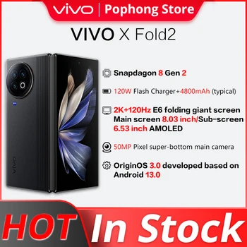 Мобильный телефон VIVO X Fold 2-5G 8,03 дюймов 2K E6 120 Гц AMOLED Со сложенным экраном Snapdragon 8 Gen 2 Octa Core 120 Вт SUPERVOOC NFC