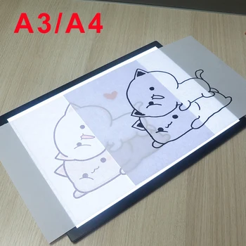 Планшет для рисования A3/A4 wacom Digital Graphic Tablet LED Diamond Painting Light Pad Board Портативная доска для просмотра рентгеновских пленок