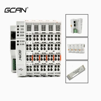 Контроллер ПЛК GCAN поддерживает программирование Codesys и может быть подключен к человеко-машинному интерфейсу промышленного контроллера PLC