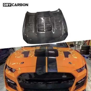 Аксессуары для капота двигателя переднего бампера из углеродного волокна для Ford Mustang 2015 2016 2017, Капот двигателя автомобиля