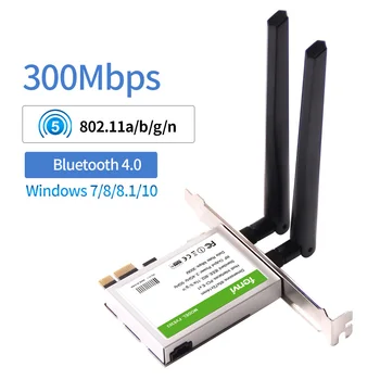 300 Мбит/с Двухдиапазонный Беспроводной WiFi PCI-E Адаптер Настольная сеть WLan WiFi Bluetooth BT 4,0 Совместимый Слот PCI-E X1/X4/X8 Адаптер