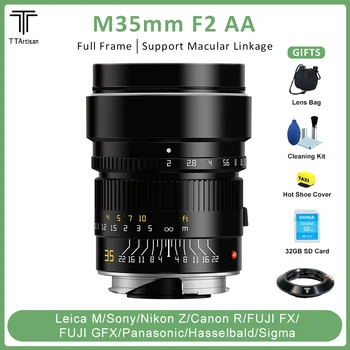TTArtisan M35mm F2 AA APO Полнокадровый Ручной Объектив для Leica M Canon RF Nikon Z Fuji XF G Hasselblad Sigma Panasonic с Адаптером