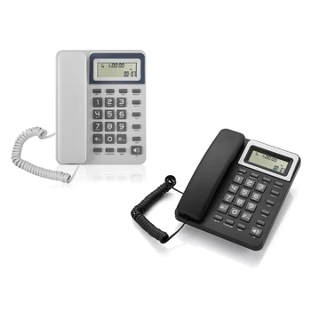 TSD813 Настольный проводной стационарный телефон с ЖК-дисплеем, функциями калькулятора вызовов для дома, офиса, отелей P8DC