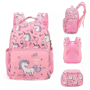 Школьная сумка для девочек Детские Водонепроницаемые рюкзаки с розовым принтом Единорога Детский сад Милые Мультяшные Девочки Детские Школьные сумки