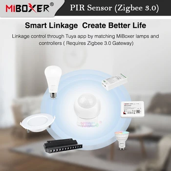 Управление подключением датчика Zigbee 3.0 PIR через приложение tuya с помощью соответствующих светодиодных ламп и контроллеров Miboxer (требуется шлюз Zigbee 3.0)