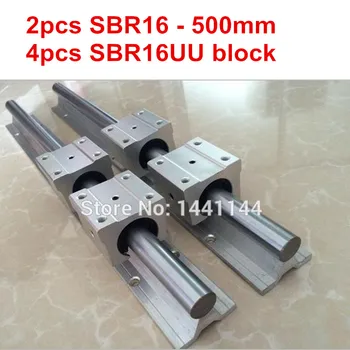Линейная направляющая SBR16: линейная направляющая 2шт SBR16 - 500 мм + блок 4шт SBR16UU для деталей с ЧПУ