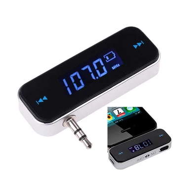 ЖК-дисплей 3,5 мм Музыкальный Аудио FM-передатчик Мини Беспроводной Автомобильный mp3-передатчик для iPhone для Samsung iPad