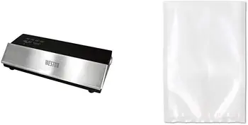 Вакуумный упаковщик Professional Advantage, 11 дюймов, из нержавеющей стали и черного цвета, а также пакеты для пищевых продуктов размером 8 на 12 дюймов, количество упаковок 100 штук