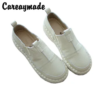 Careaymade-Удобная женская обувь из натуральной кожи на мягкой подошве, обувь для медсестер, обувь для отдыха с низким верхом, 34-41